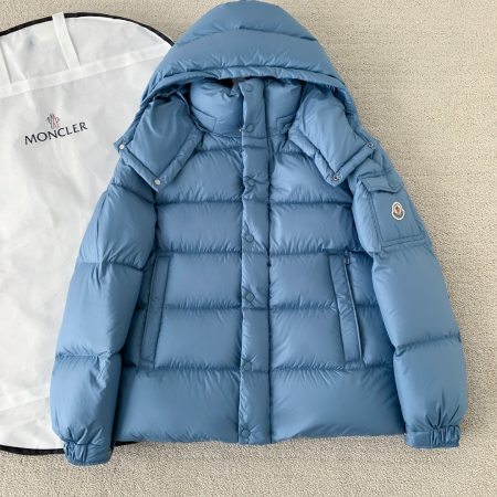 Moncler Maya Hooded Down Jacket – Light Blue