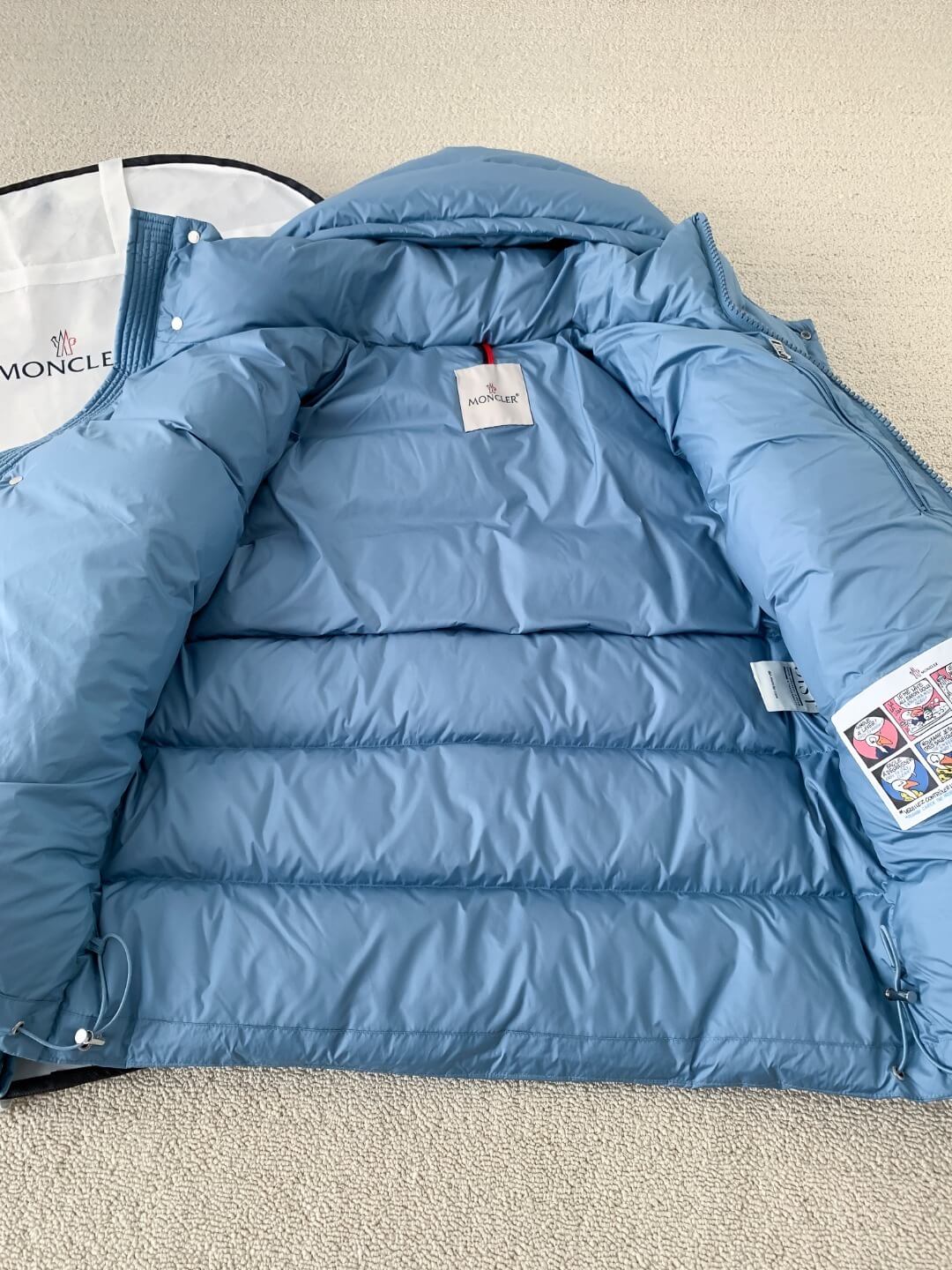 Moncler Maya Hooded Down Jacket – Light Blue - Image 3