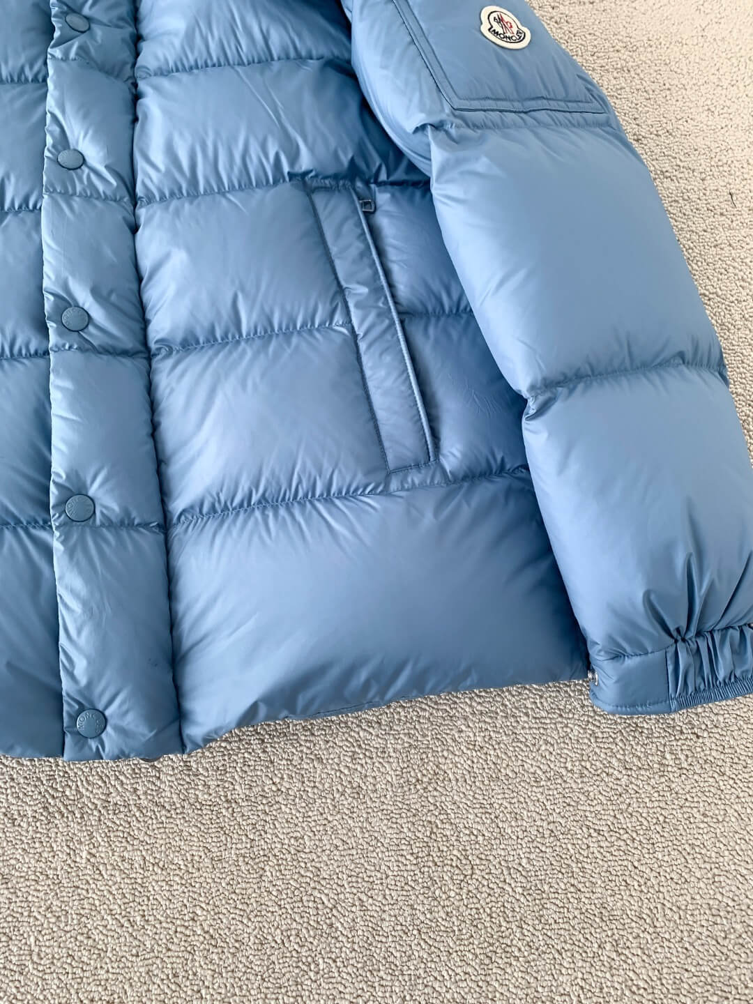 Moncler Maya Hooded Down Jacket – Light Blue - Image 6