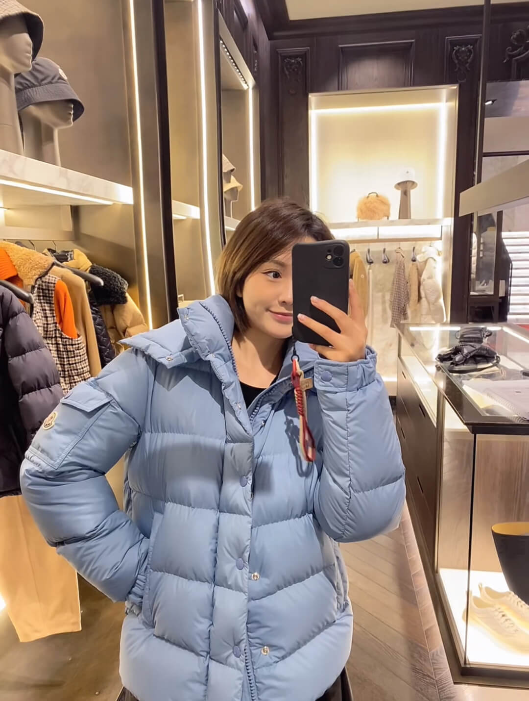 Moncler Maya Hooded Down Jacket – Light Blue - Image 7