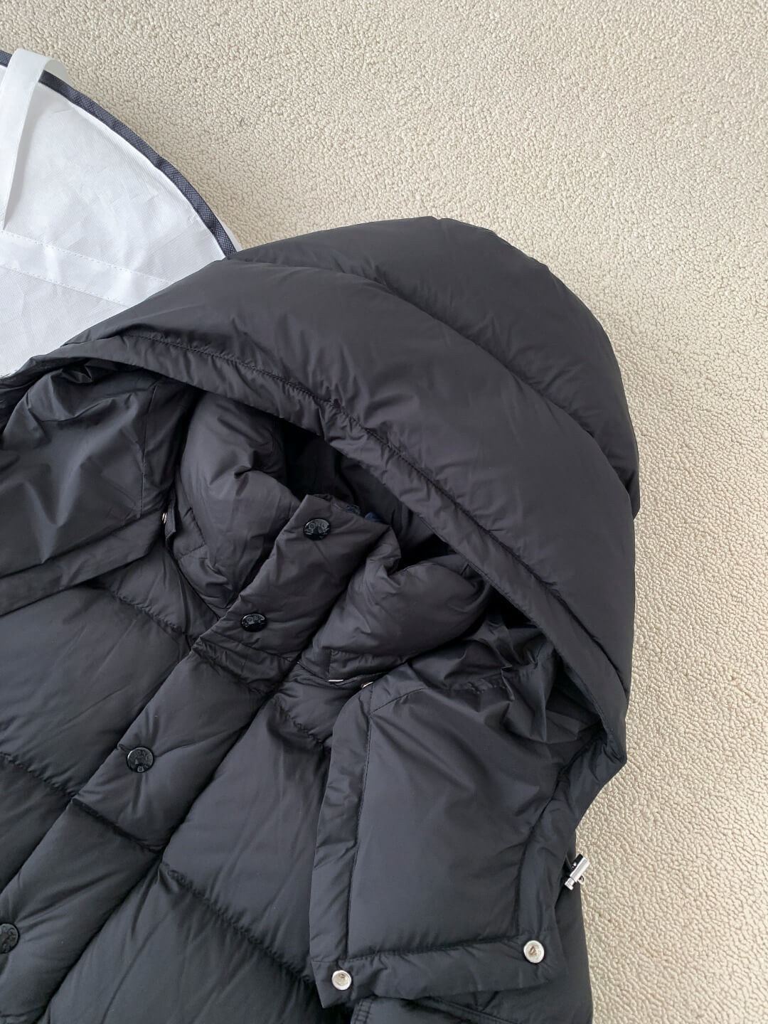Moncler Maya 70 Hooded Short Down Jacket – Black - Image 12