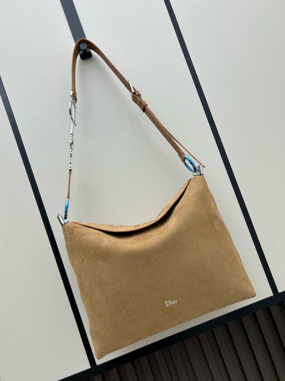 Dior Suede Shoulder Bag – Beige