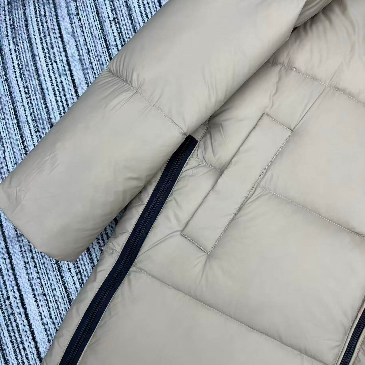 Prada Hooded Puffer Women's Down Jacket- Beige - Image 8