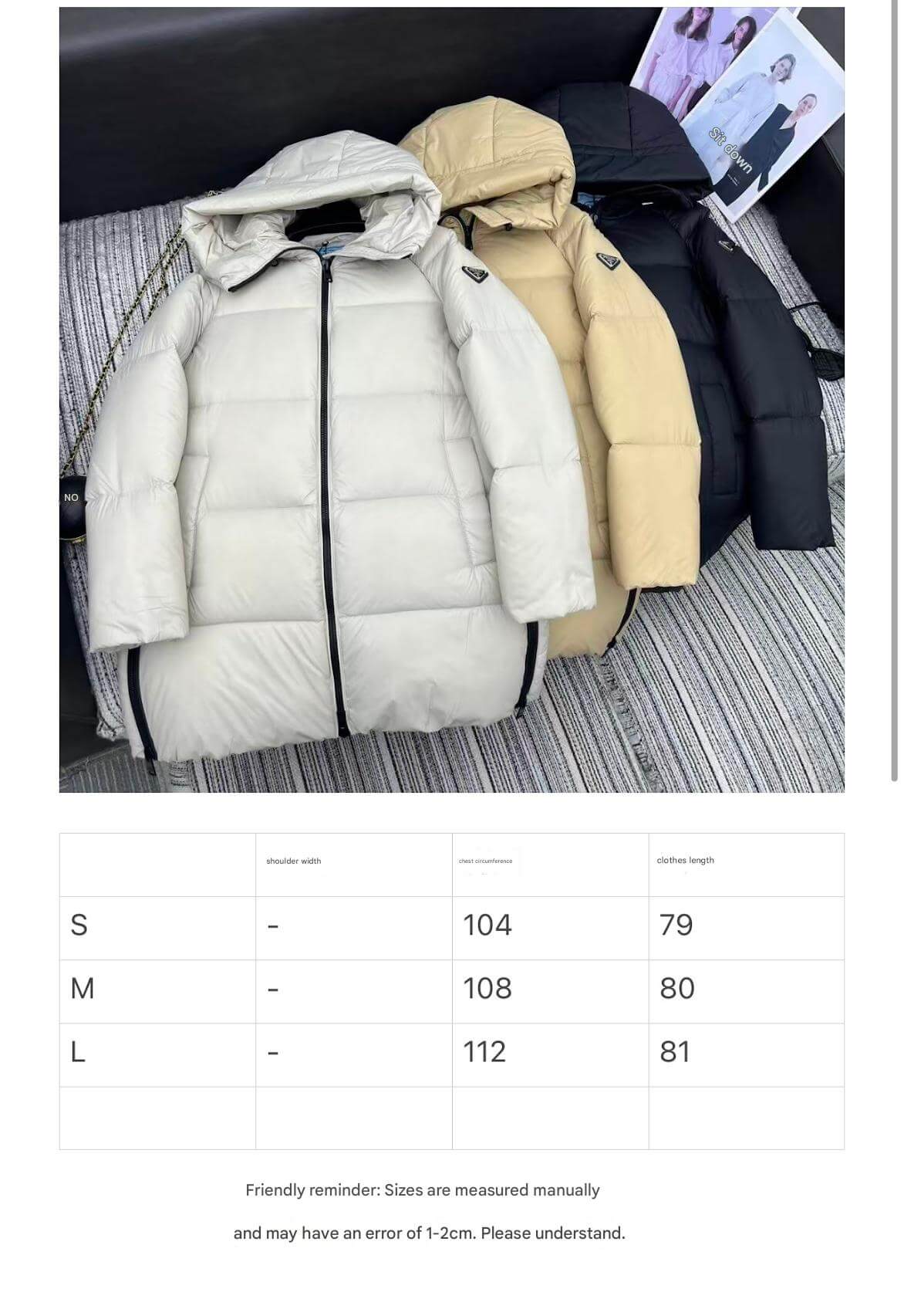 Prada Hooded Puffer Women's Down Jacket- Beige - Image 3