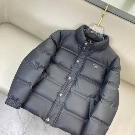 Prada Re-Nylon Short Women's Down Jacket- Black