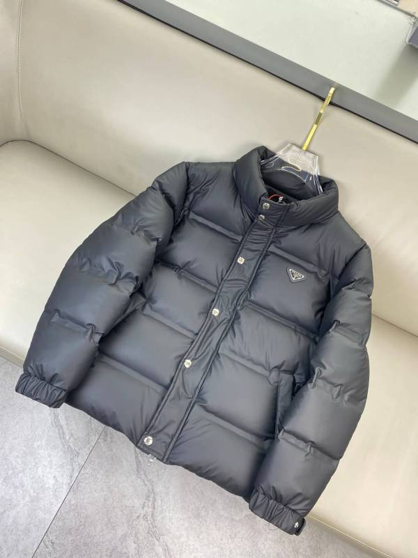 Prada Re-Nylon Short Women's Down Jacket- Black