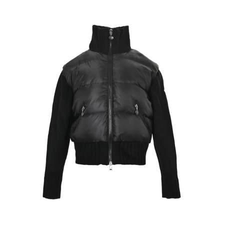 Moncler Cardigan Knit Puffer Jacket in Black