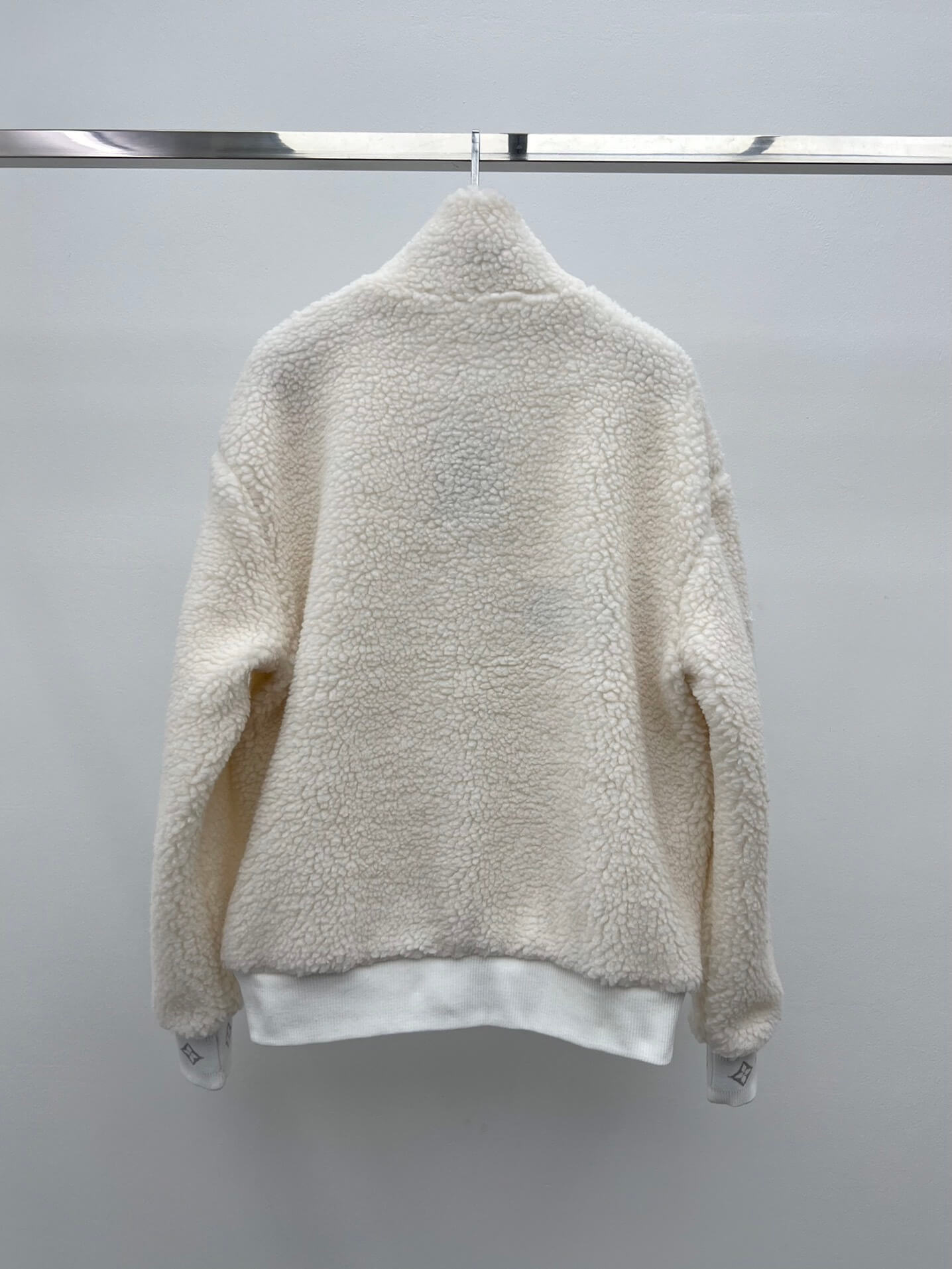 Louis Vuitton Leather Patch Fleece Blouson Jacket - Image 17