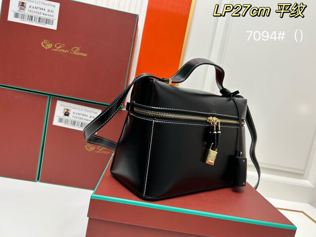 Loro Piana Extra Pocket L27 Handbag – Black - Image 3
