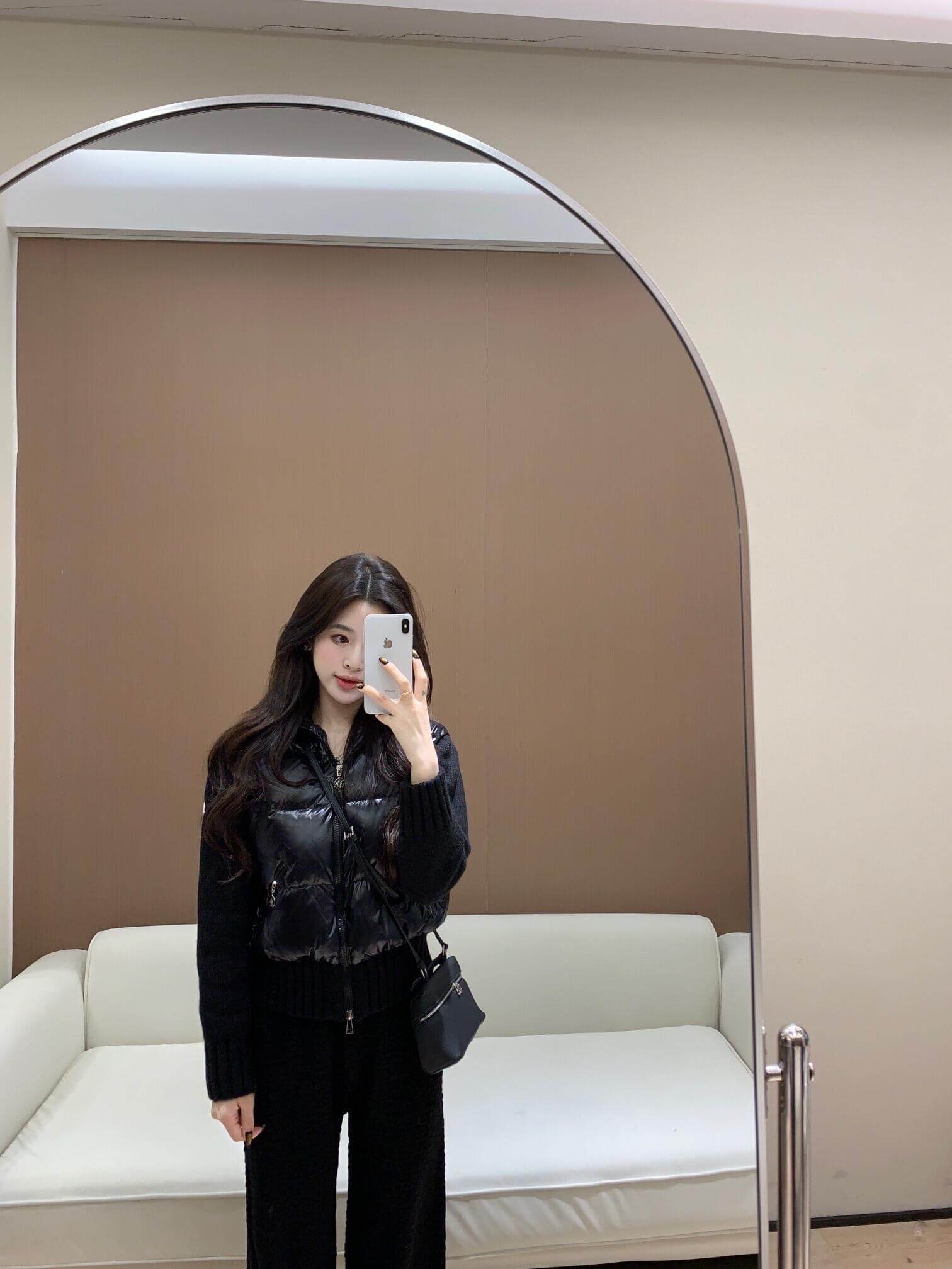 Moncler Cardigan Knit Puffer Jacket in Black - Image 7