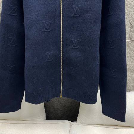 Louis Vuitton Embossed Monogram Jersey Tracksuit Top – Night Sky Blue