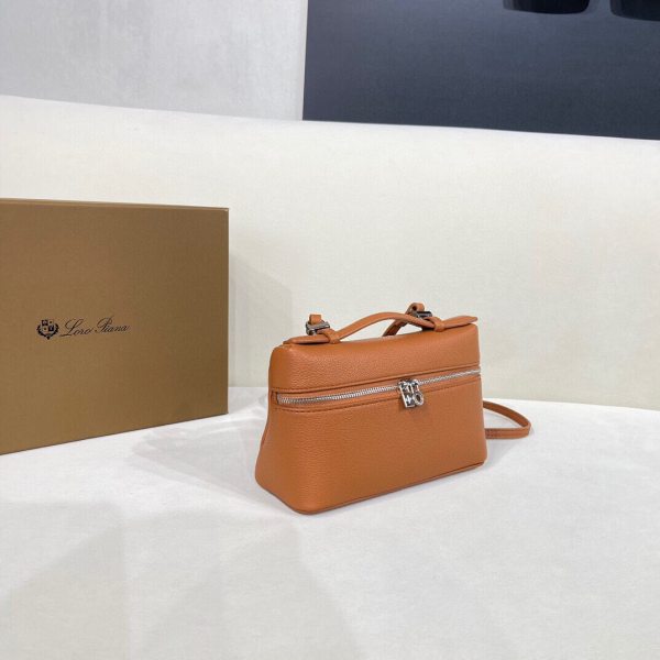 Loro Piana Extra Pocket L27 Crossbody Bag – Brown Grained Calfskin