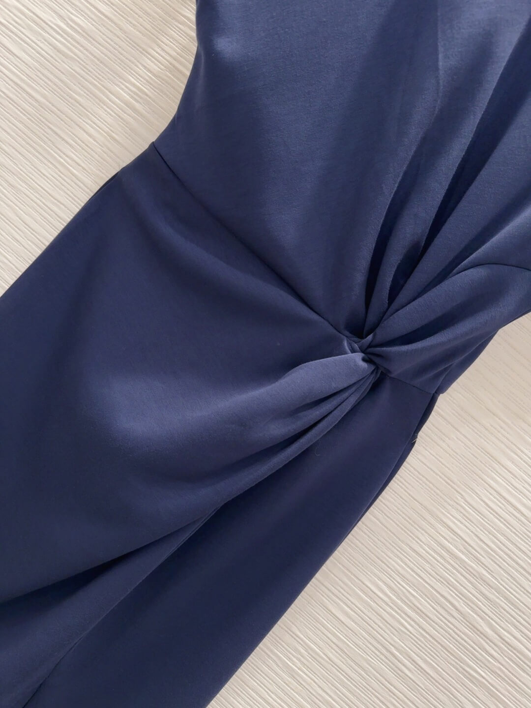 Celine Navy Blue Knot-Detail Cotton Jersey Dress - Image 3