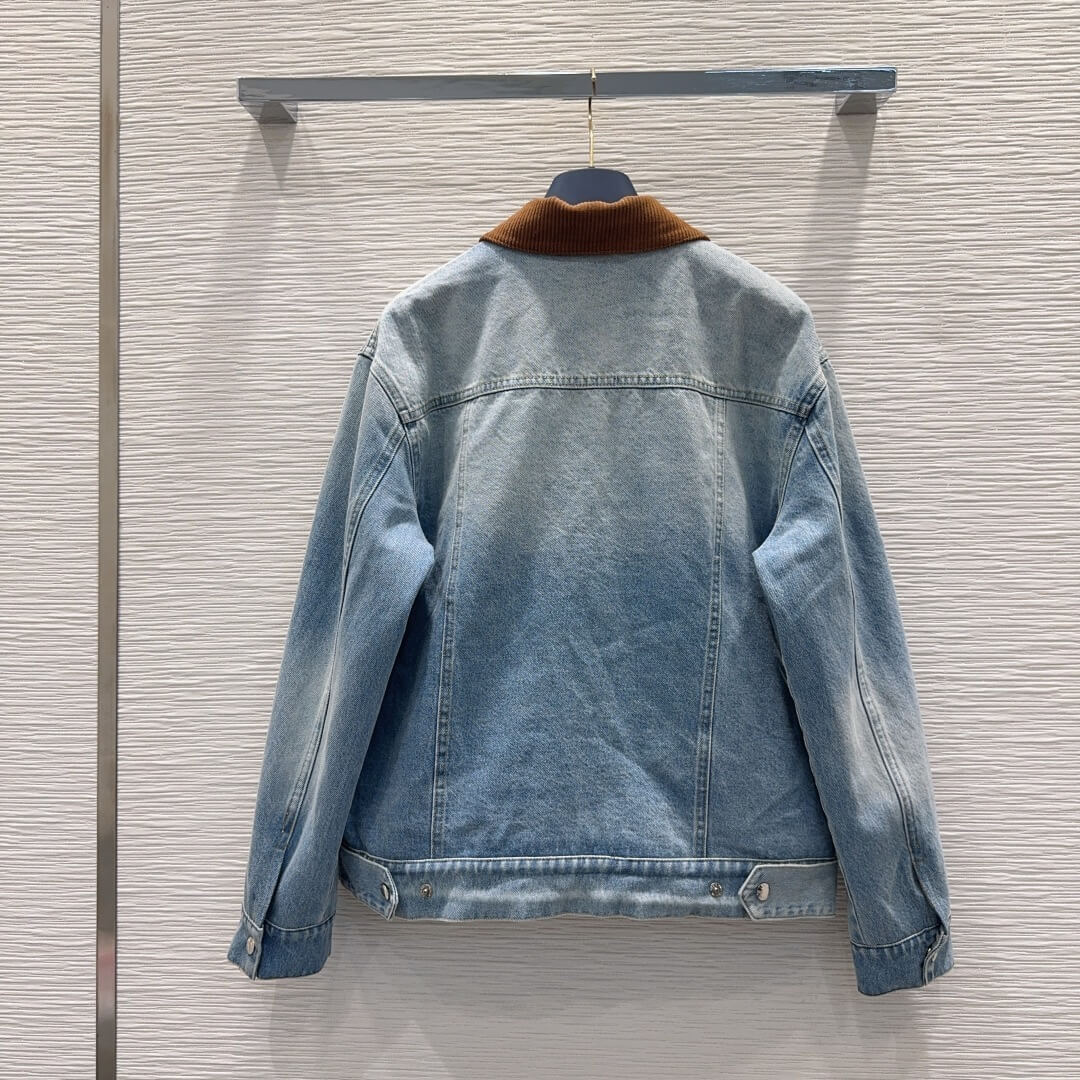 Louis Vuitton Denim Jacket with Corduroy Collar – Light Blue (Reversible) - Image 7