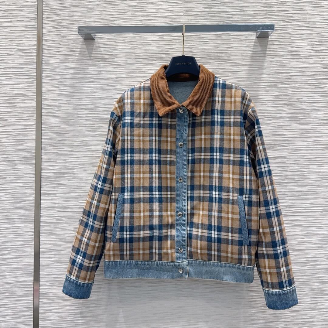 Louis Vuitton Denim Jacket with Corduroy Collar – Light Blue (Reversible) - Image 9