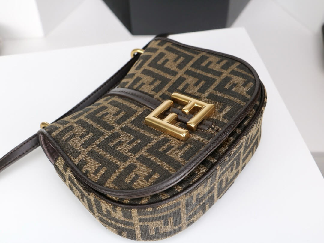 Fendi Medium C’mon Satchel Bag – FF Jacquard - Image 3