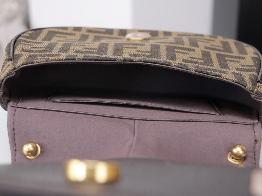 Fendi Medium C’mon Satchel Bag – FF Jacquard - Image 7