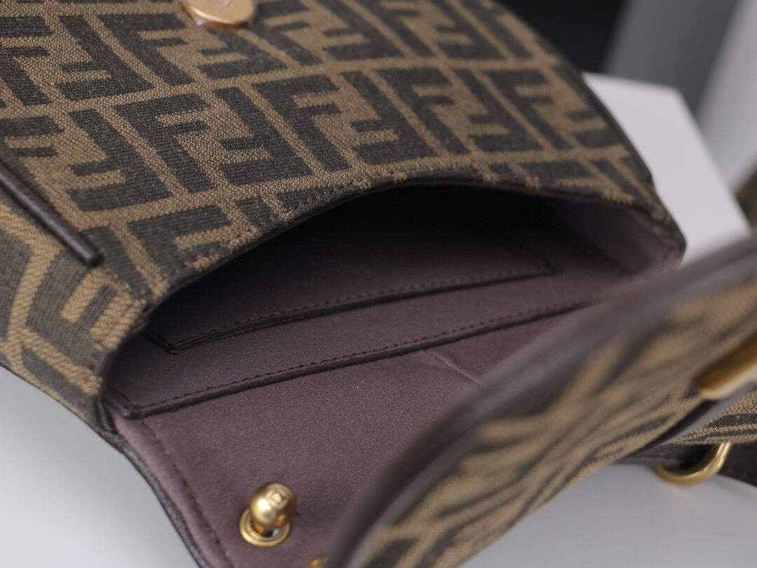 Fendi Medium C’mon Satchel Bag – FF Jacquard - Image 8