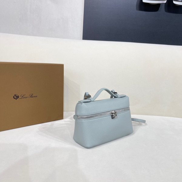 Loro Piana Leather Vanity Bag – Light Blue