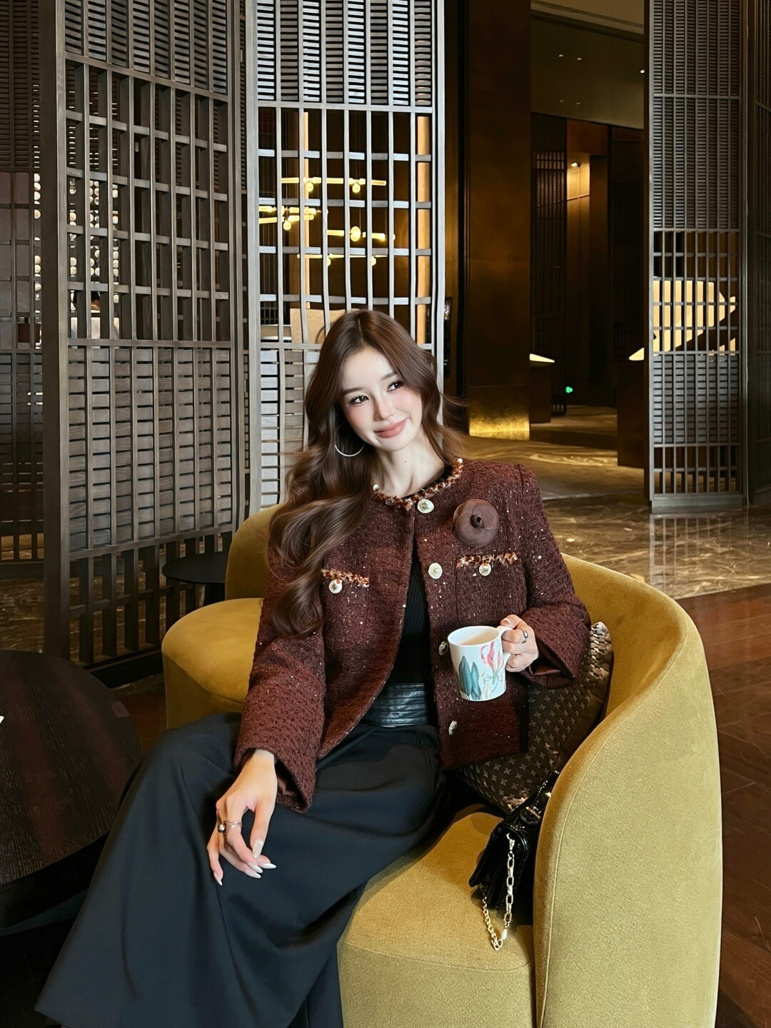 Celine Marco Women’s Brown Tweed Cropped Jacket - Image 12