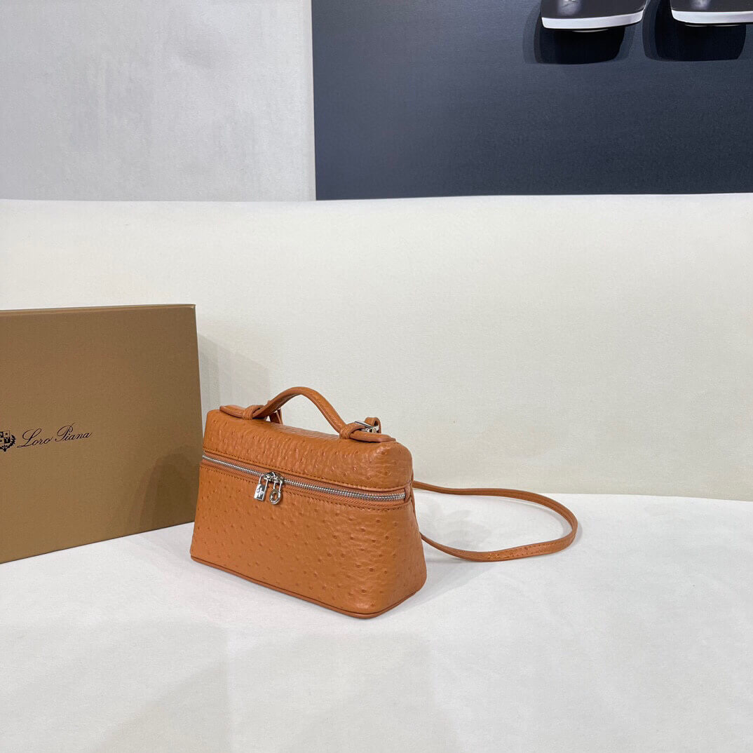 Loro Piana Extra Pocket Pouch L19 – Ostrich Leather - Image 5