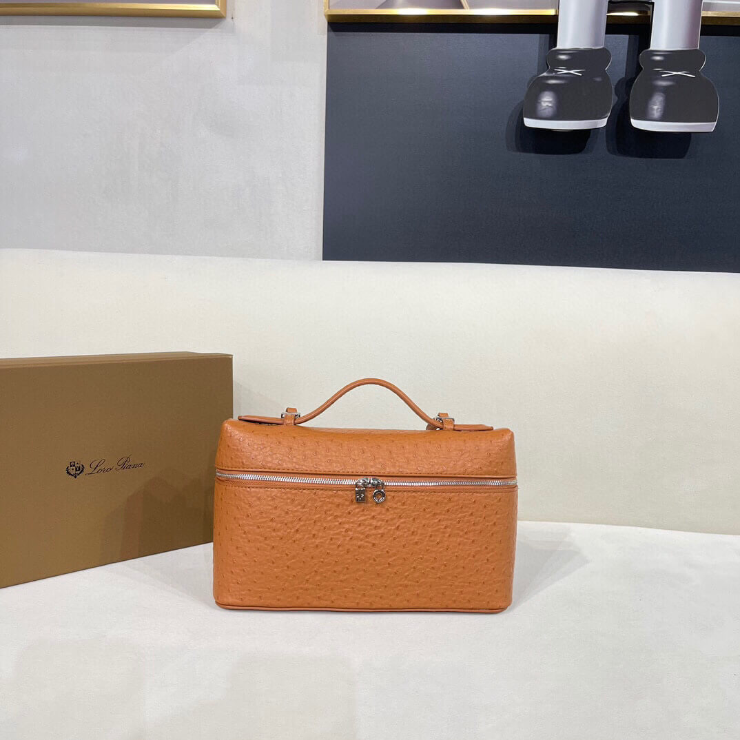 Loro Piana Extra Pocket Pouch L19 – Ostrich Leather