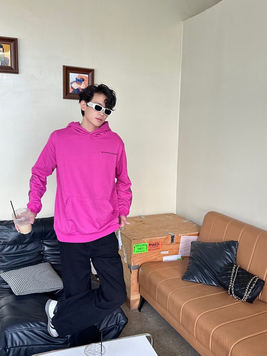 Chrome Hearts Matty Boy Spider Web Hoodie (Pink) - Image 16