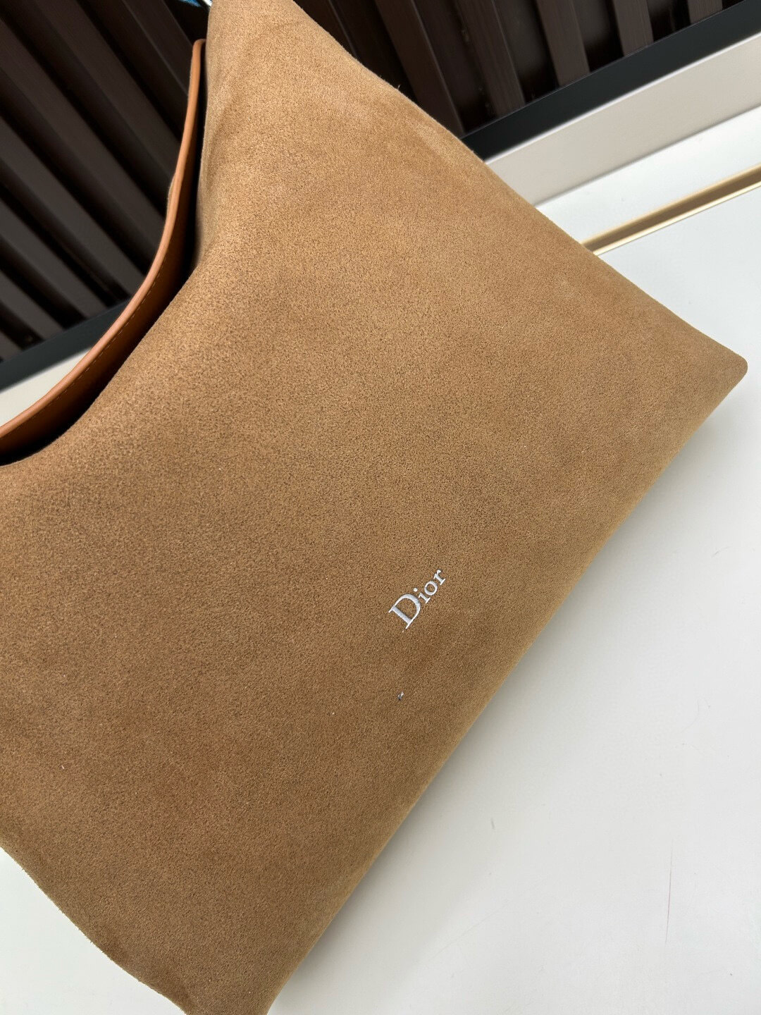 Dior Suede Shoulder Bag – Beige - Image 4