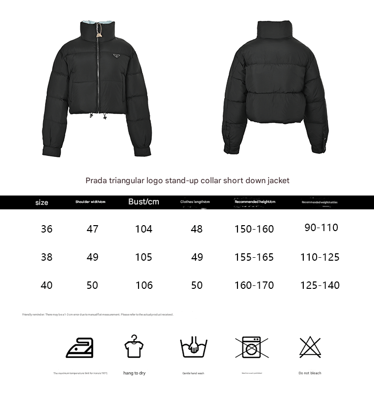 Prada Re-Nylon Short Puffer Jacket – White with Light Blue Lining - Image 9