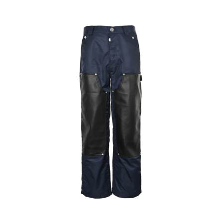 Chrome Hearts Matty Boy Bicolor Nylon Leather Snow Pants (Brown/Black)