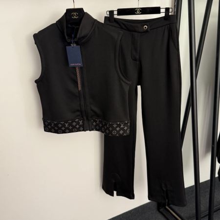 Louis Vuitton Monogram-Trim Two-Piece Outfit – Black