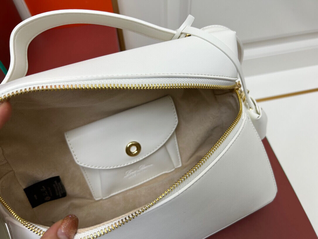 Loro Piana Extra Pocket L27 Handbag in White Leather - Image 2