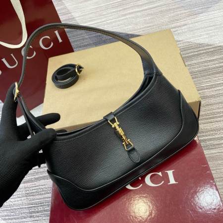Gucci Jackie 1961 Small Brown Leather Shoulder Bag