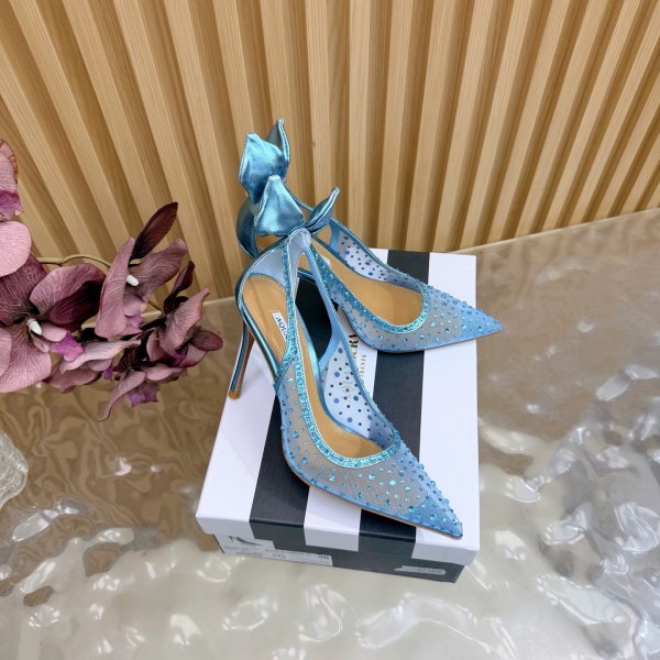 Diane Sky Blue Vegan Satin Sling Back Pumps