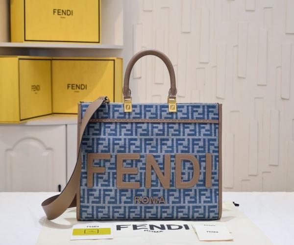 Fendi Sunshine Shopper FF Monogram Tote Bag