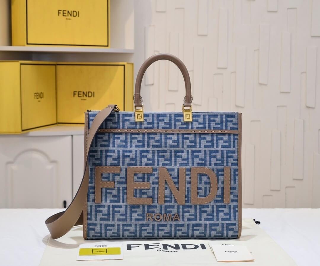 Fendi Sunshine Shopper FF Monogram Tote Bag
