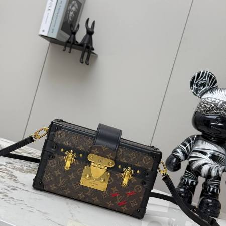 Louis Vuitton Petite Malle Monogram Canvas Box Bag