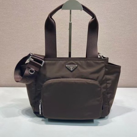 Prada Re-Nylon Baby Bag / Diaper Bag in Brown–Khaki