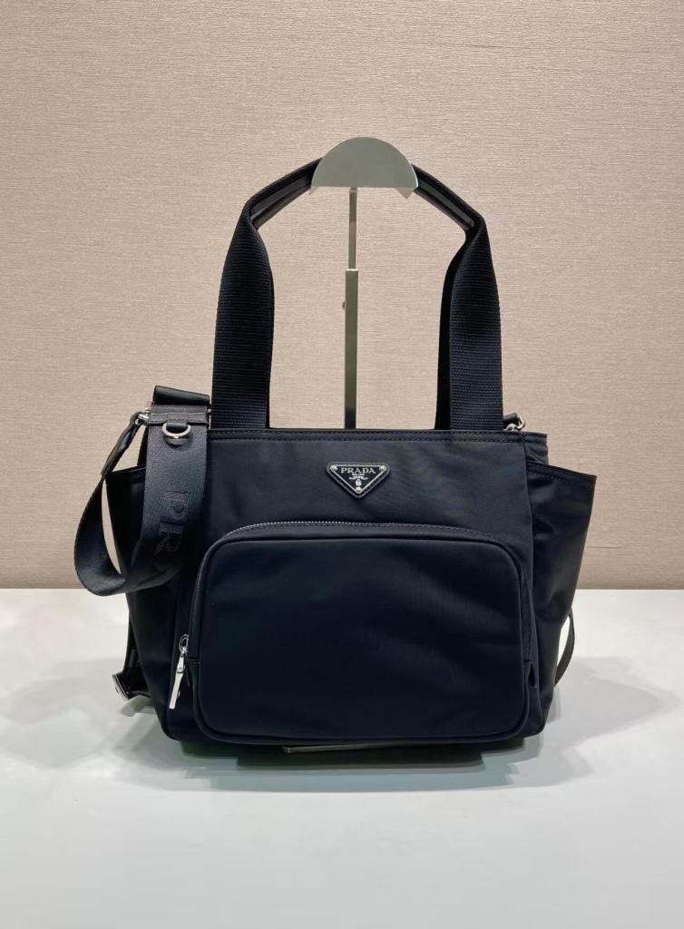 Prada Re-Nylon Baby Bag / Diaper Bag in Classic Black