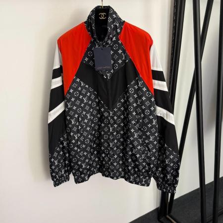 Louis Vuitton Monogram Colorblock Technical Windbreaker Track Jacket – Black