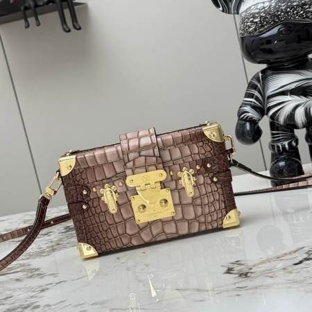 Louis Vuitton Petite Malle Crocodilien Mat Box Bag