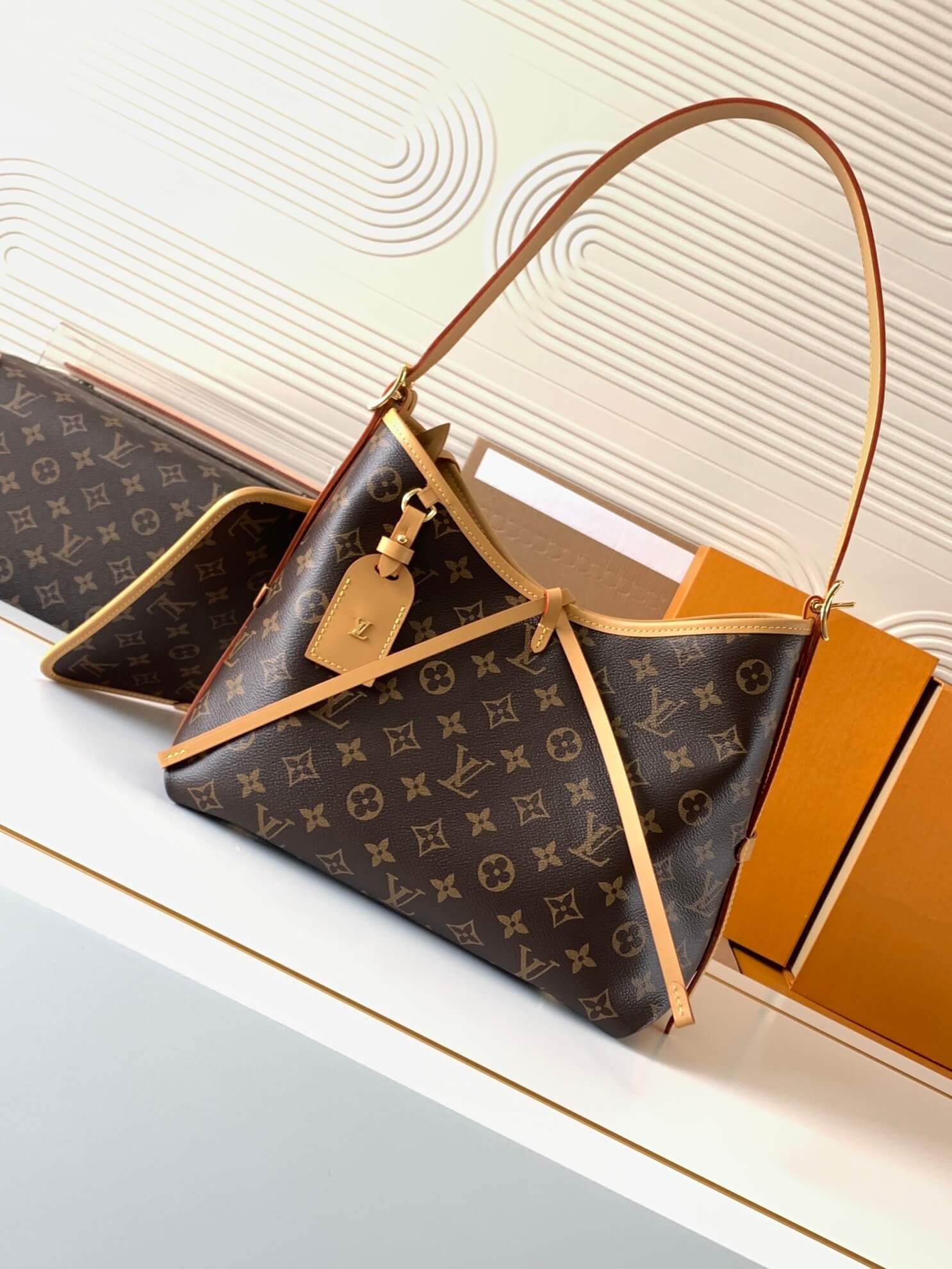 Louis Vuitton CarryAll MM Monogram Canvas Shoulder Bag