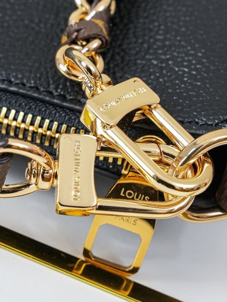 Louis Vuitton Bagatelle Hobo Bag in Black Monogram Empreinte Leather
