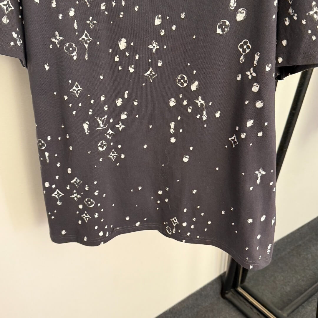 Louis Vuitton Monogram Bleached Cotton T-Shirt – Dark Grey - Image 4
