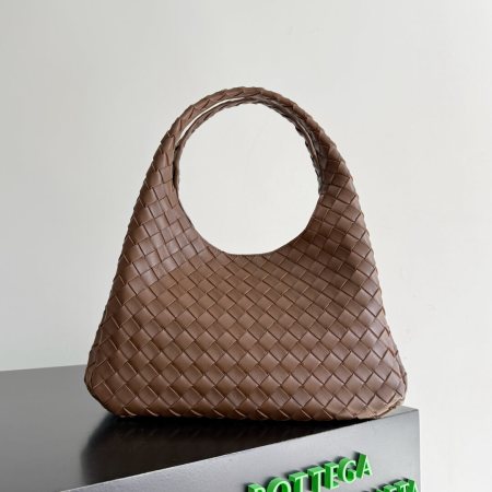 Bottega Veneta Mini Jodie Intrecciato Leather Hobo Bag in Brown