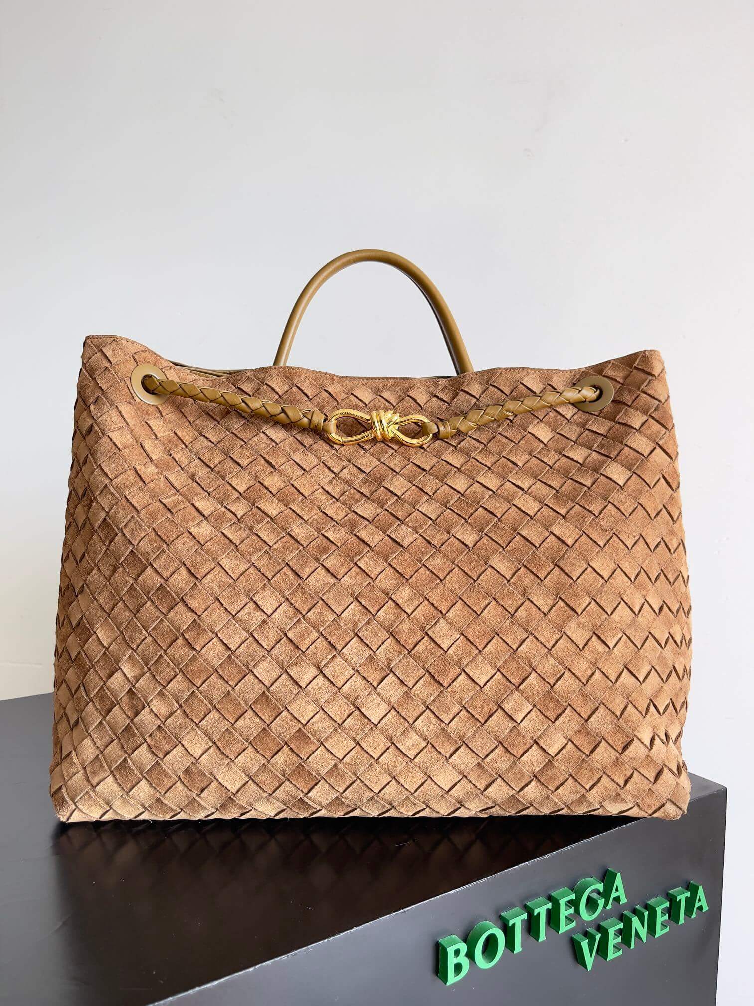 Bottega Veneta Large Andiamo Tote Bag in Suede Leather - 2026 New Arrival