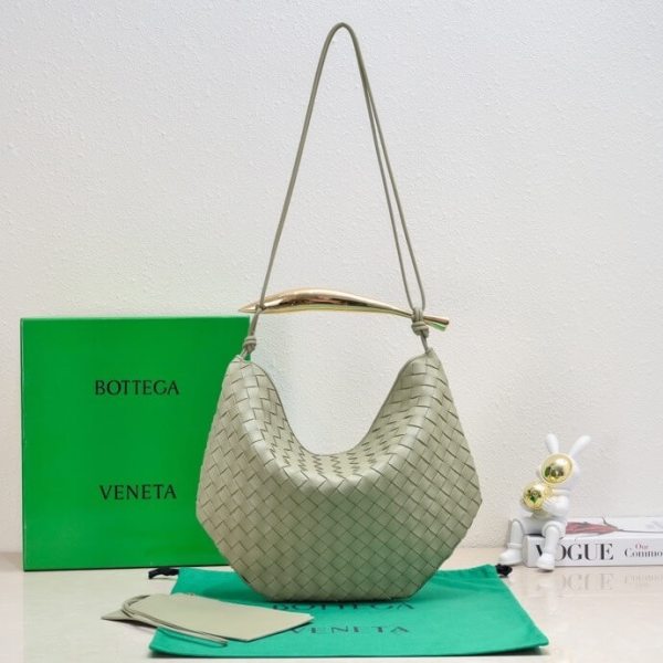 Bottega Veneta Sardine Small Intrecciato Leather Shoulder Bag – Sage Green