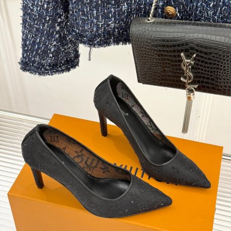 Louis Vuitton Black Mesh Gala Pumps