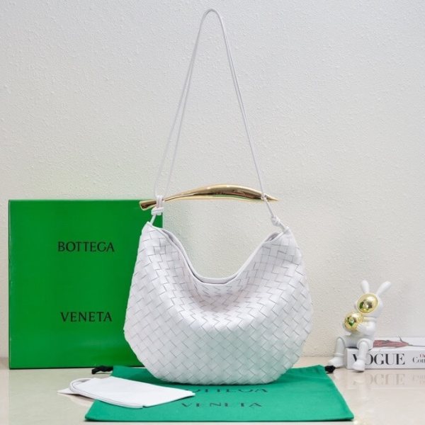Bottega Veneta Mini Sardine Intrecciato Leather Crossbody Bag – White