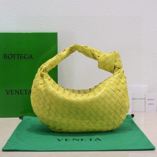 Bottega Veneta Mini Jodie Shoulder Bag in Kiwi Intrecciato Lambskin Leather